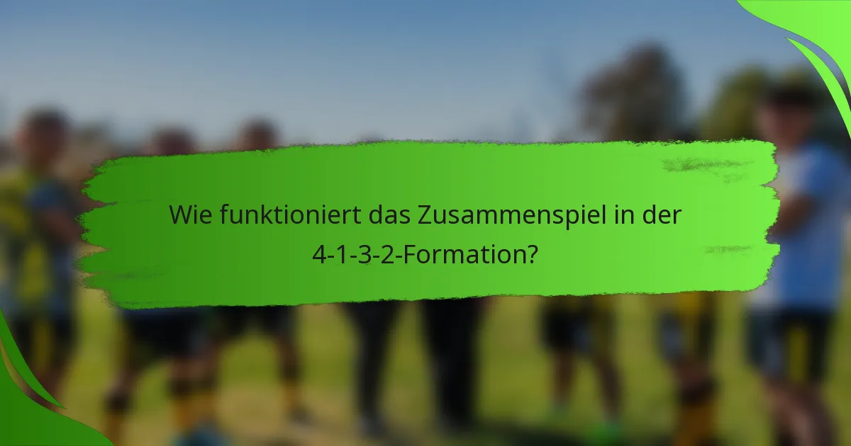 Wie funktioniert das Zusammenspiel in der 4-1-3-2-Formation?