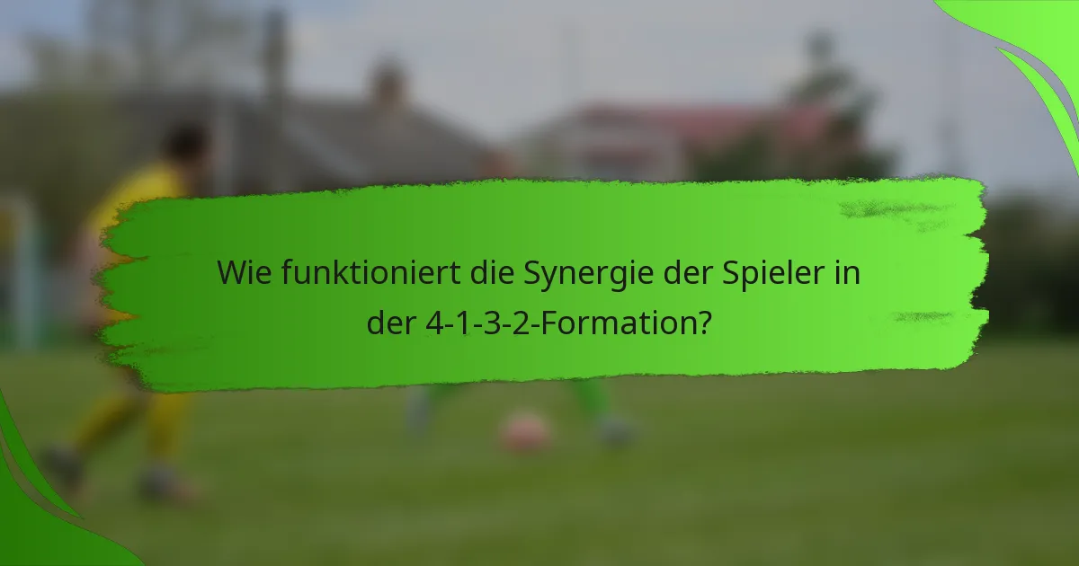 Wie funktioniert die Synergie der Spieler in der 4-1-3-2-Formation?